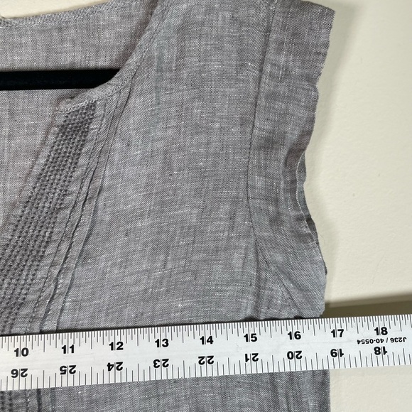 Garnet Hill Linen Pintuck Shift Dress Gray pockets Breathable Classic Sz 4
Boho - Picture 7 of 12
